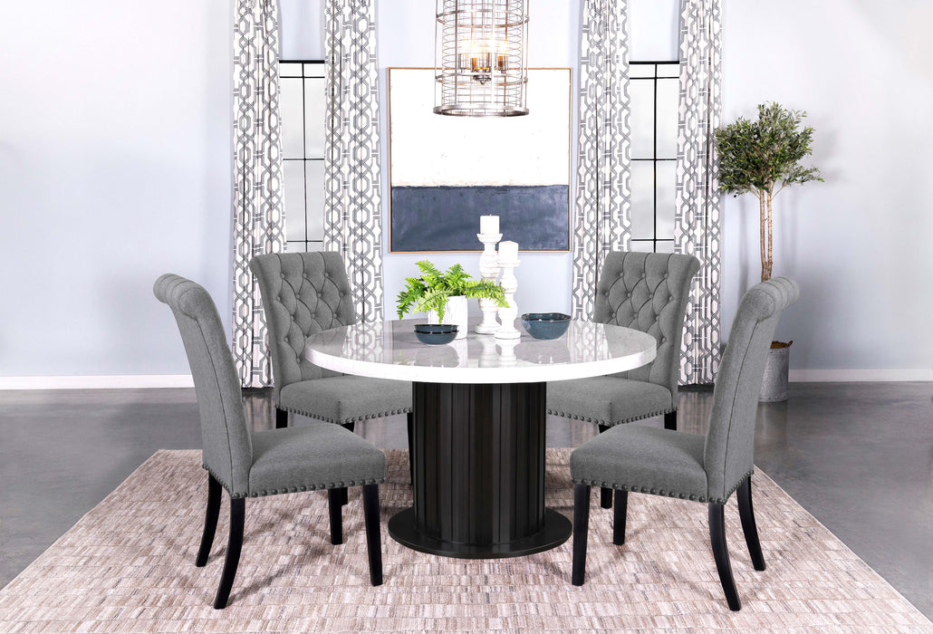Sherry Rectangular Marble Top Dining Table set