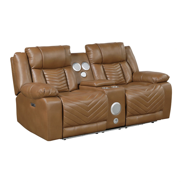Huron Power Double Reclining Love Seat With Center Console