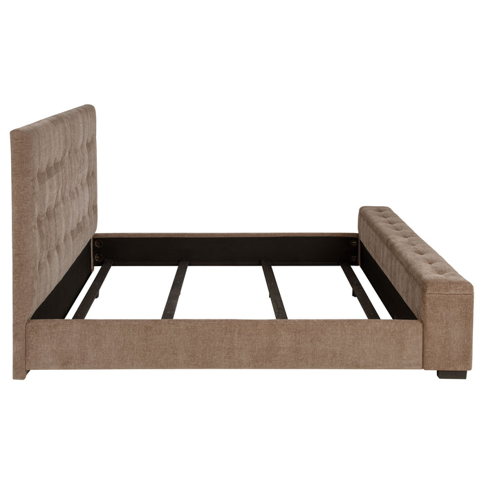 Senna Panel Bed with Bluetooth Speaker and Flame Visualizer