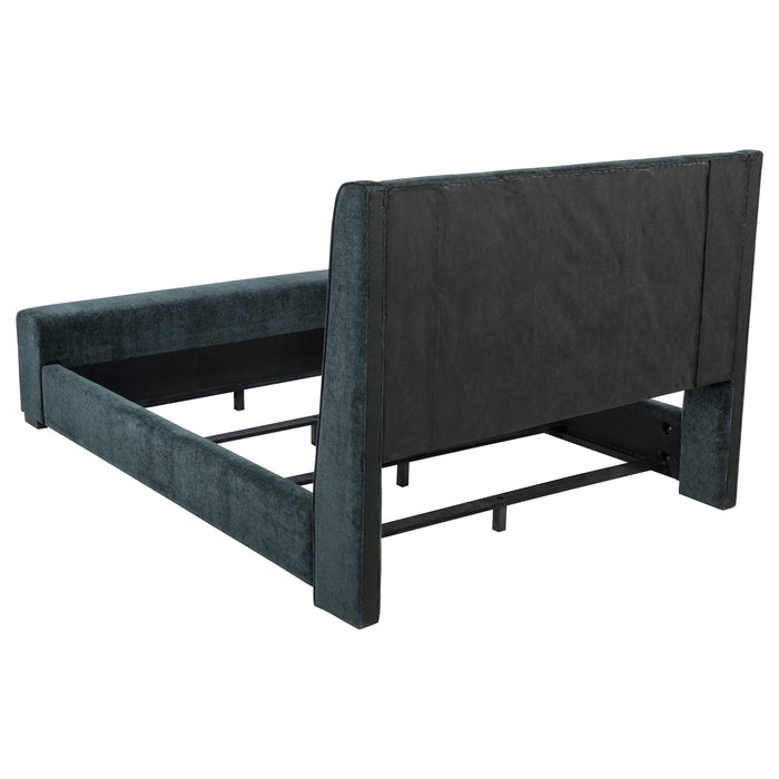 Preston Wingback Bed with Flame Visualizer and Bluetooth Speaker