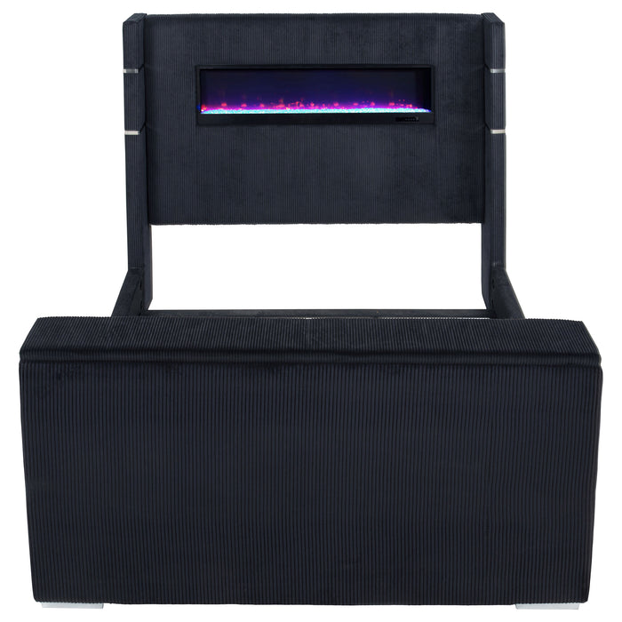 Tisdall Wingback TV Bed with Flame Visualizer