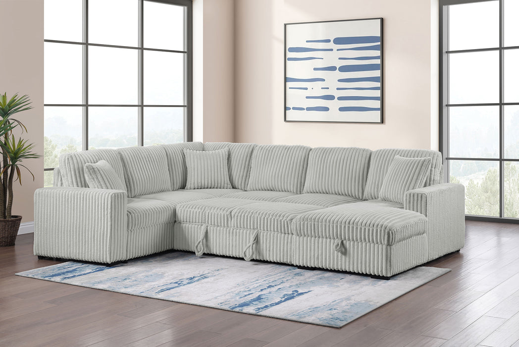Devonshire Pull-Out Sleeper Sectional Sofa