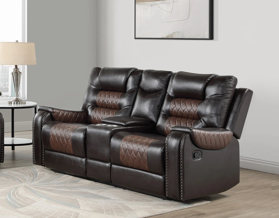 Hart Reclining Loveseat W/Console & Pw Outlet And Cup Holders