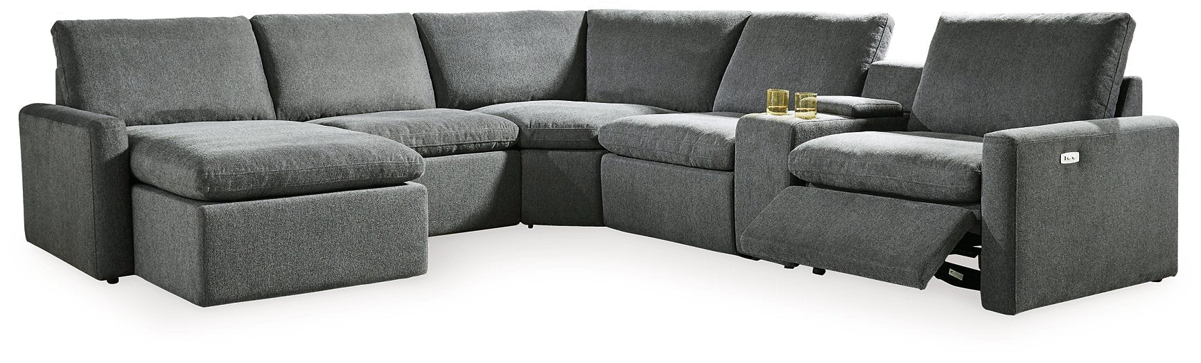 Hartsdale 6-Piece Left Arm Facing Reclining Sectional with Console and Chaise