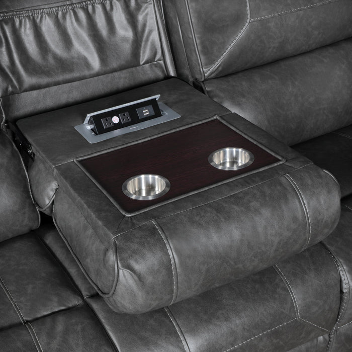 Newnan Double Reclining Sofa With Center Drop-Down Cup Holders