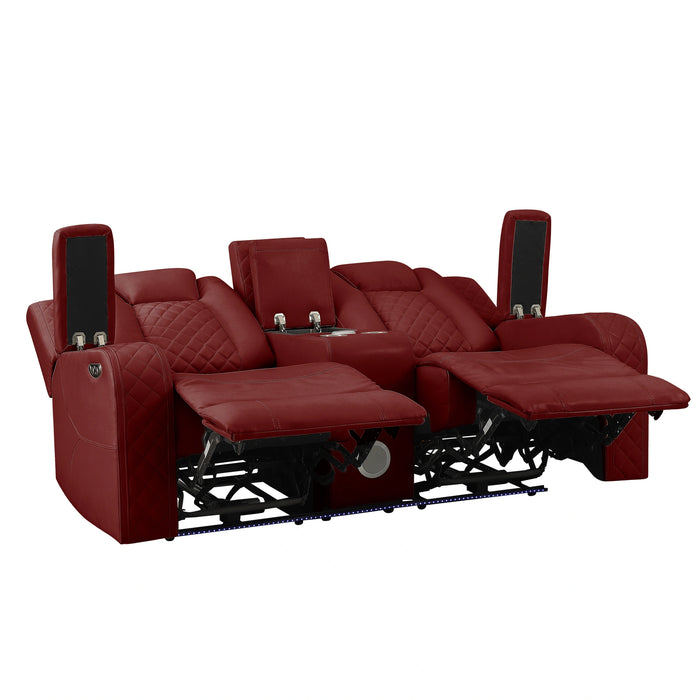 Radiant Pw D. Recln Loveseat W/ Console