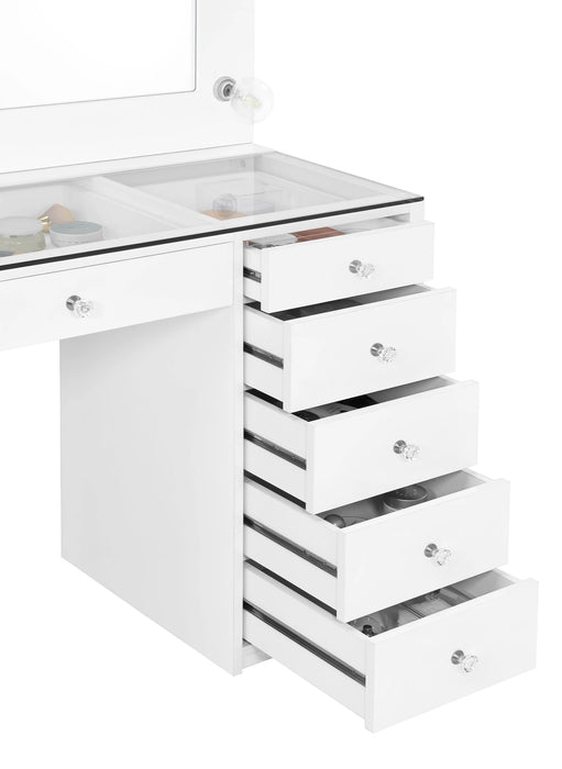 Acena Makeup Vanity Table with LED Mirror