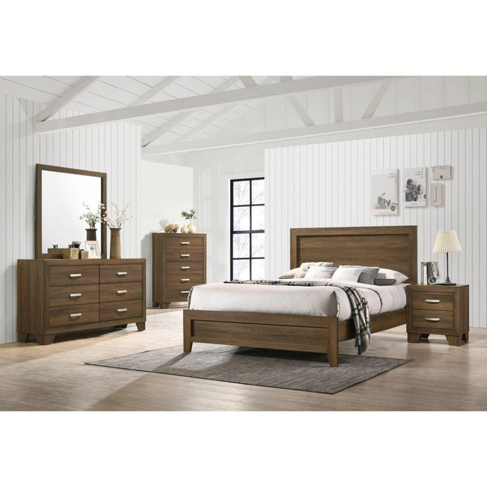 Miquell - Queen Bed - Brown, Light - 84"