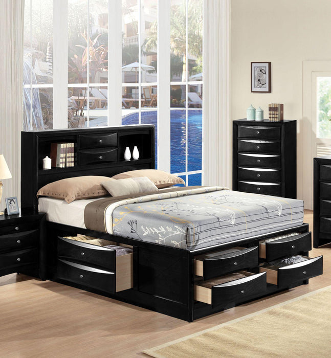 Acme Ireland King Storage Bed in Black 21606EK