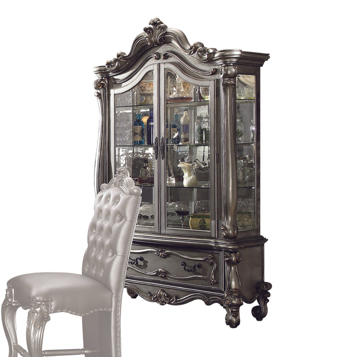 Versailles Antique Platinum Curio Cabinet