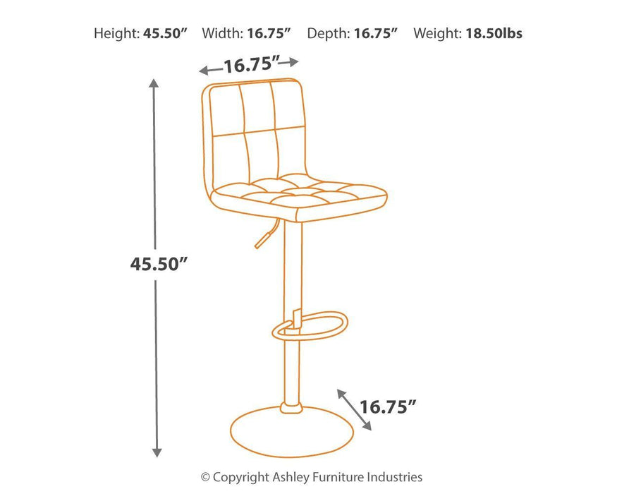 Bellatier - Tall Uph Swivel Barstool(2/cn)