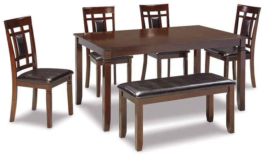 Bennox Dining Table and Chairs with Bench (Set of 6)