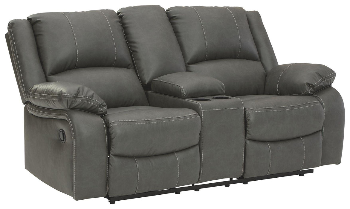 Calderwell - Dbl Rec Loveseat W/console