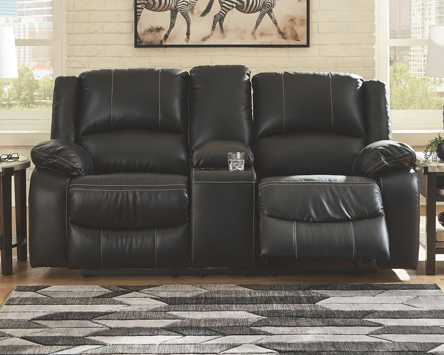 Calderwell - Dbl Rec Loveseat W/console