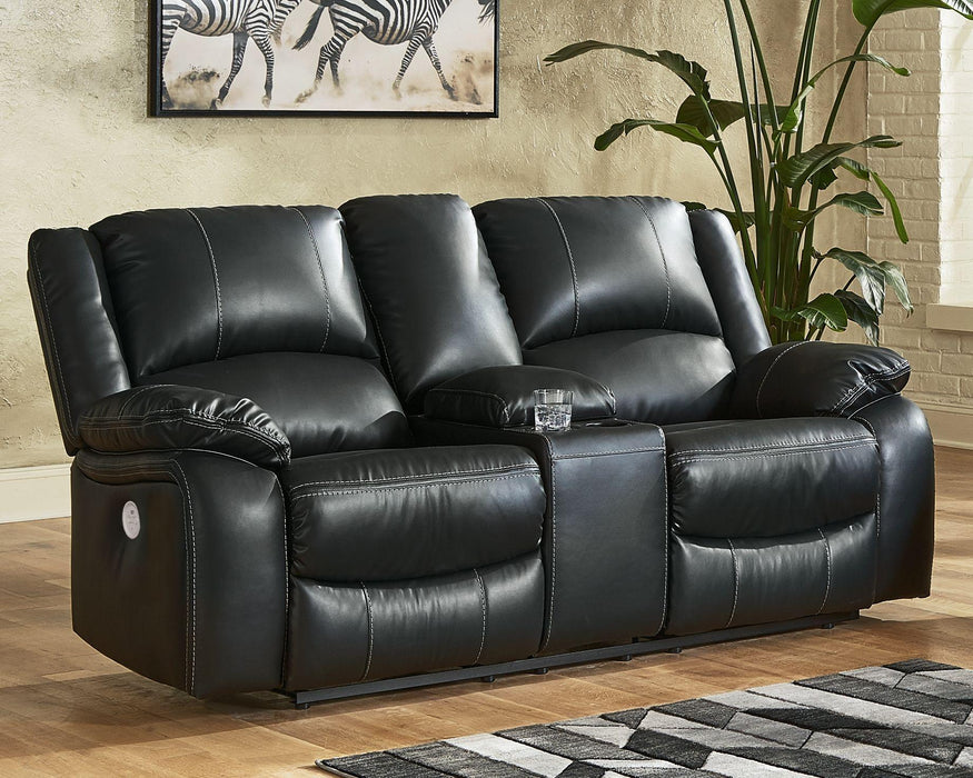 Calderwell - Dbl Rec Pwr Loveseat W/console