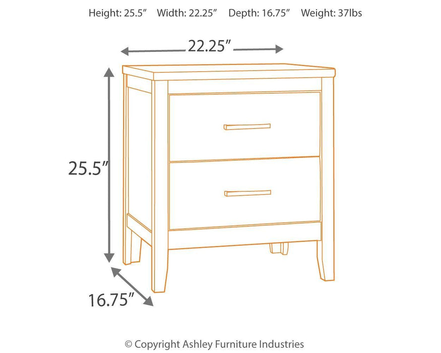 Olivet - Two Drawer Night Stand