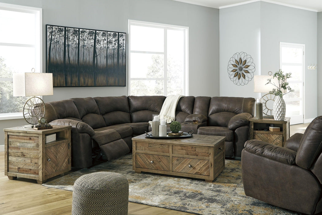 Tambo - 3 Pc. - Left Arm Facing Loveseat 2 Pc Sectional, Rocker Recliner