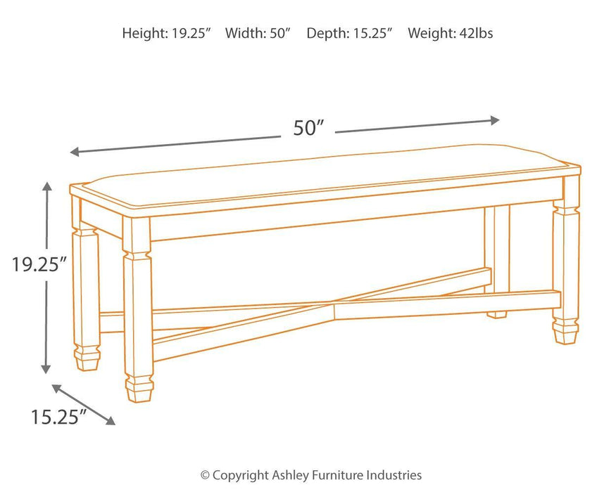 Tyler Creek - Upholstered Bench