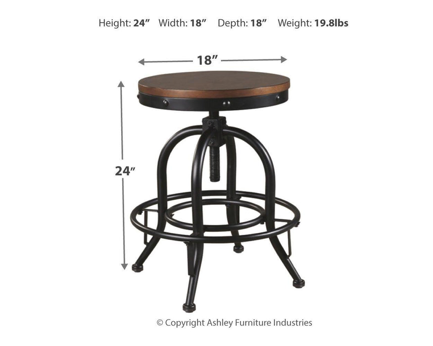 Valebeck - Swivel Barstool (2/cn)