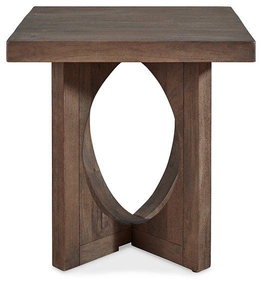 Abbianna Medium Brown End Table