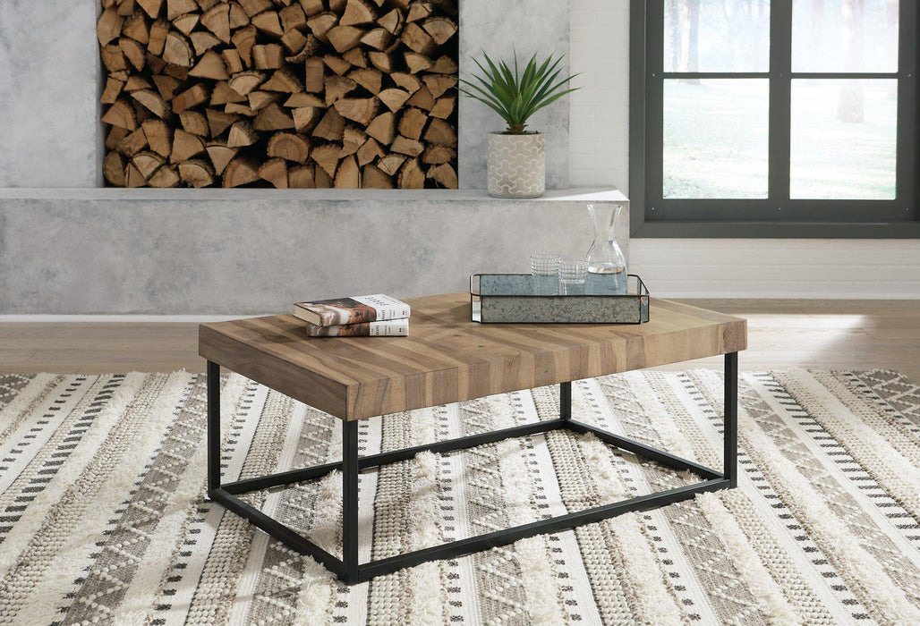 Bellwick Natural/Black Coffee Table