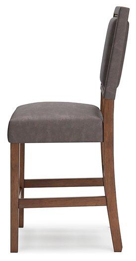 Benmara Grayish Brown/Brown Counter Height Bar Stool (Set of 2)