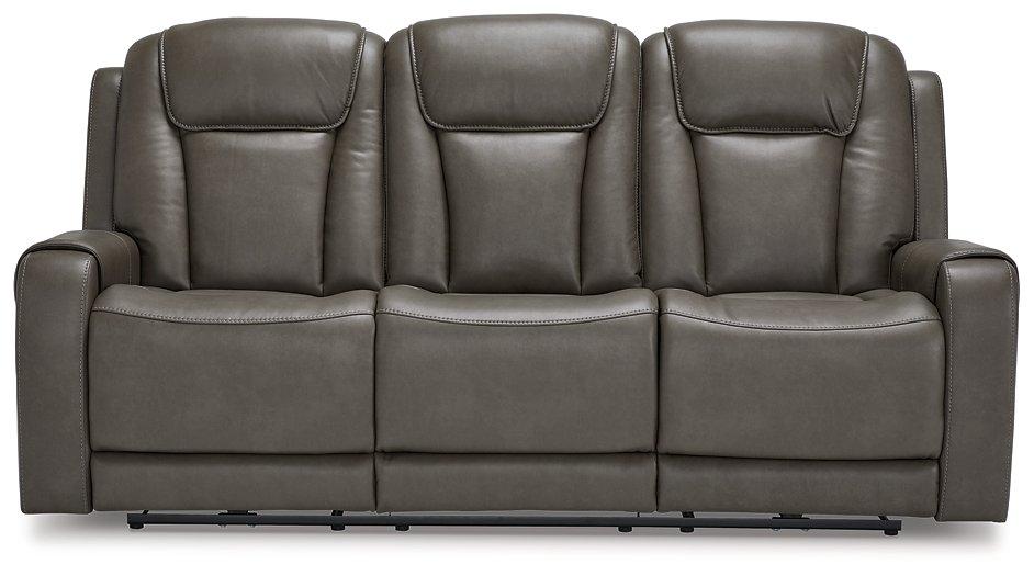 Card Player Smoke Power Reclining Sofa