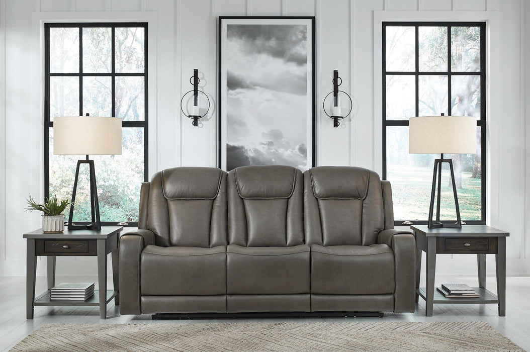 Card Player Smoke Power Reclining Sofa