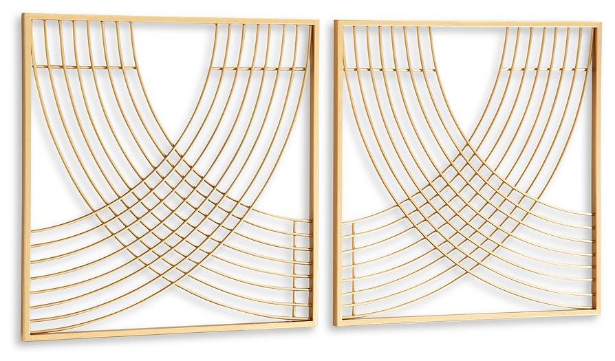 Dalkins Gold Finish Wall Decor (Set of 2)