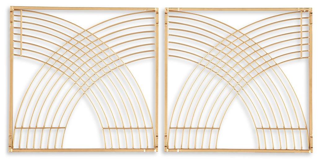 Dalkins Gold Finish Wall Decor (Set of 2)