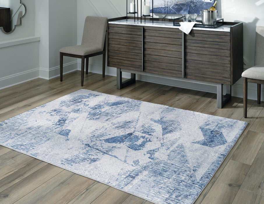 Haddam Blue/Gray/White 5' x 7' Rug