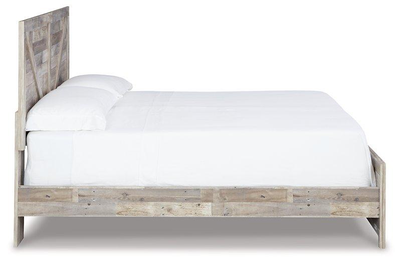 Hodanna Whitewash King Crossbuck Panel Bed