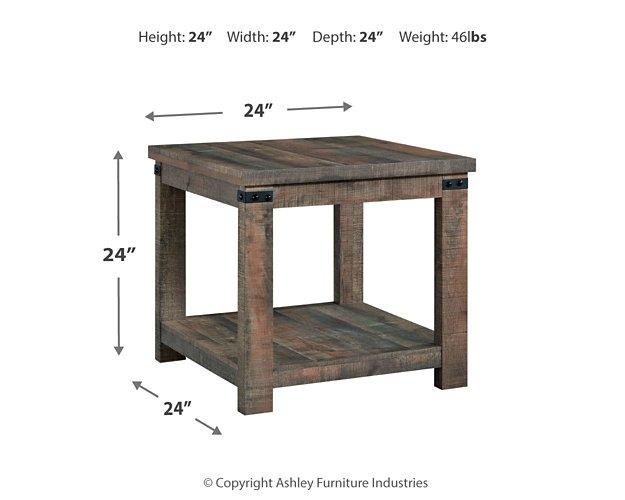 Hollum Rustic Brown End Table