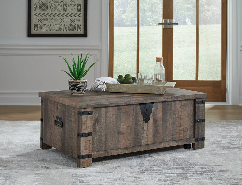 Hollum Rustic Brown Lift-Top Coffee Table