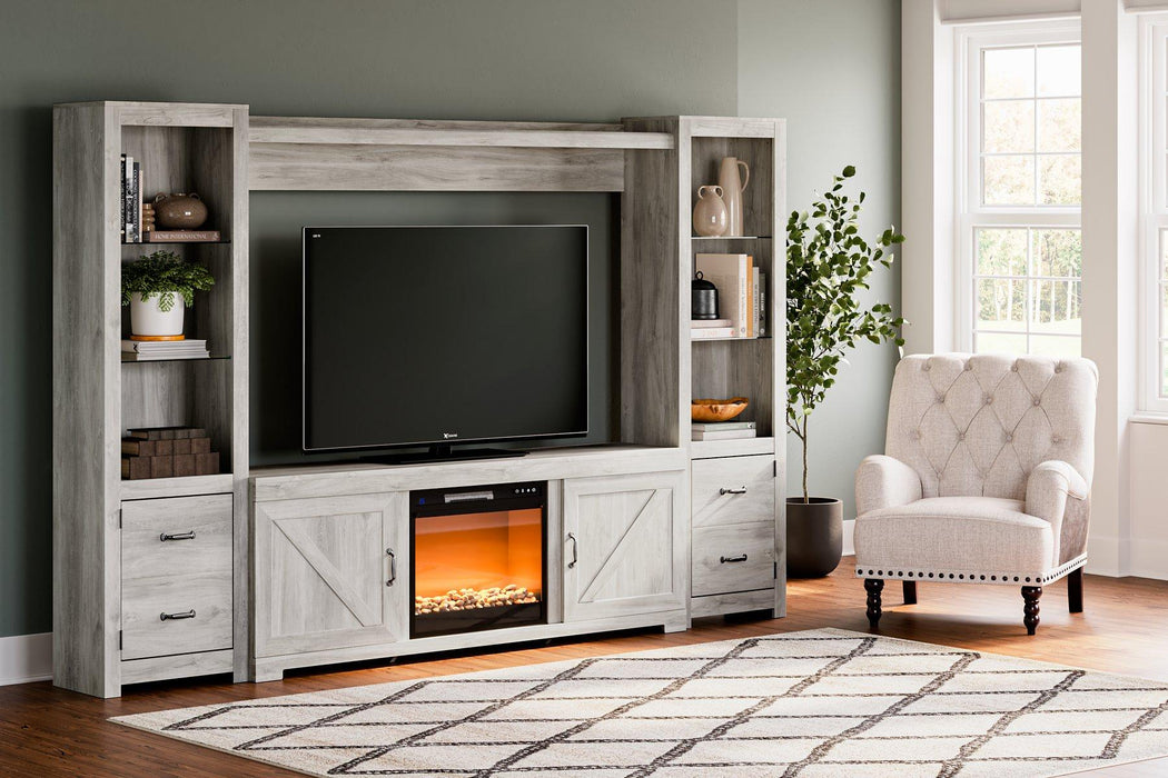 Bellaby 4-Piece Entertainment Center with Electric Fireplace