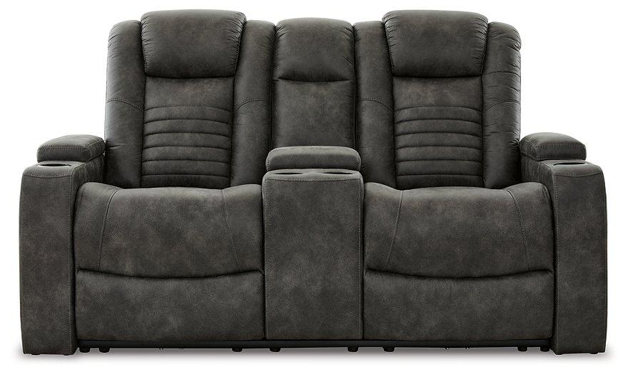 Soundcheck Storm Power Reclining Loveseat with Console