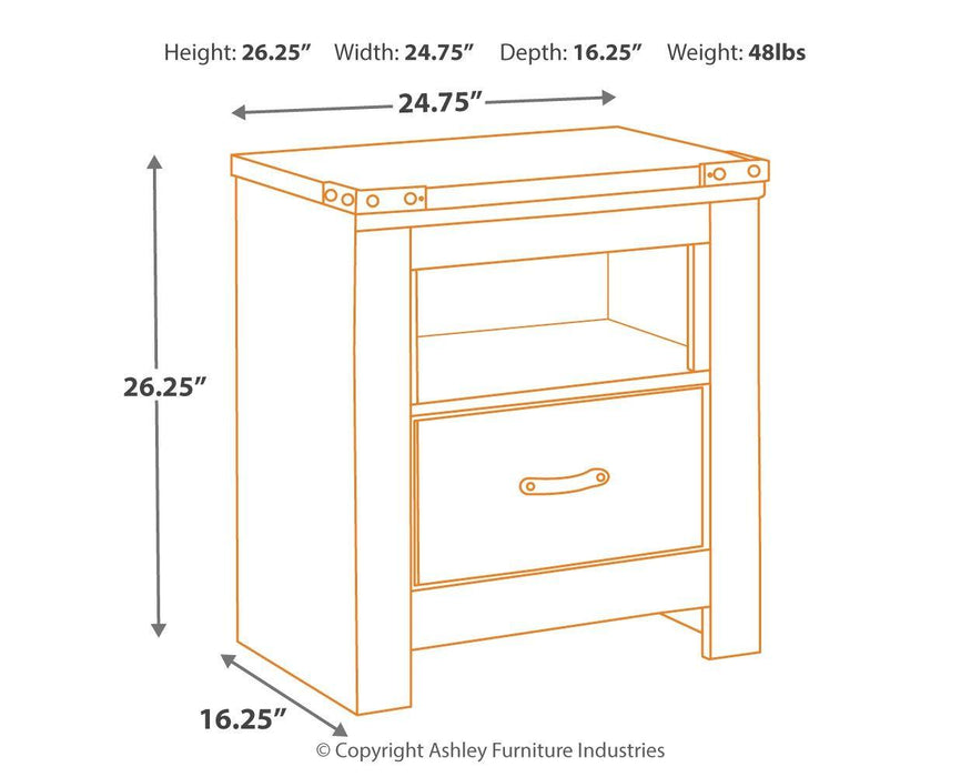 Trinell - One Drawer Night Stand