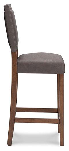 Benmara Grayish Brown/Brown Bar Height Bar Stool (Set of 2)