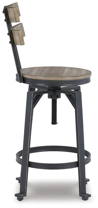 Lesterton Light Brown/Black Counter Height Bar Stool