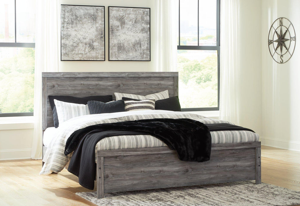 Bronyan Dark Gray King Panel Bed