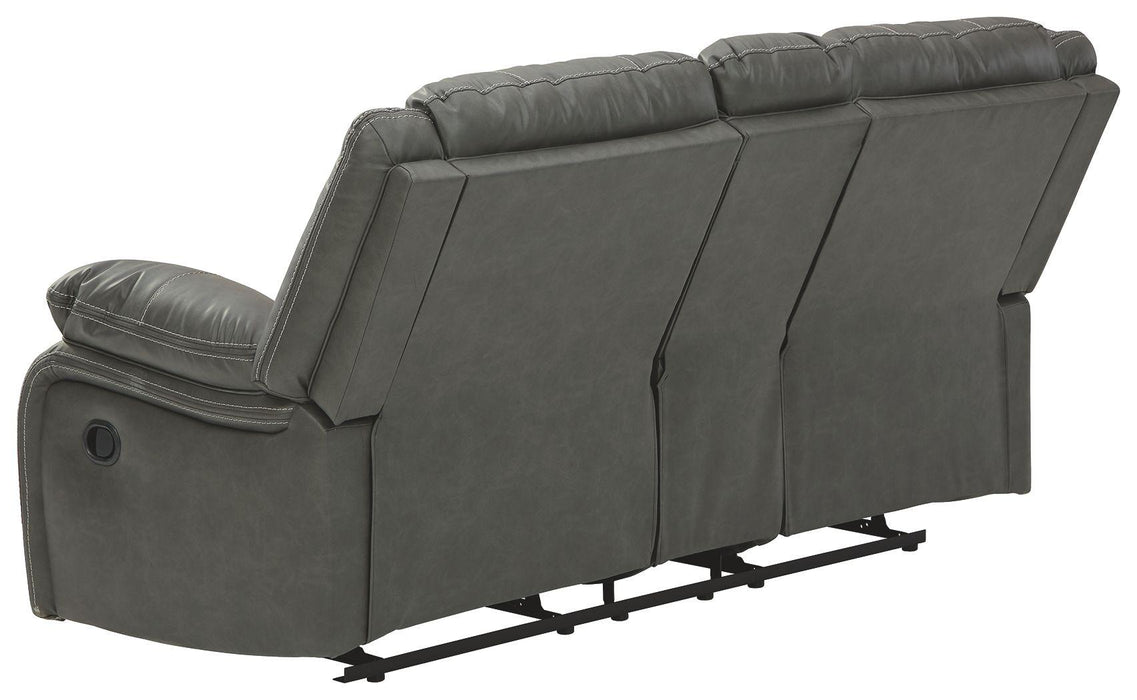 Calderwell - Dbl Rec Loveseat W/console