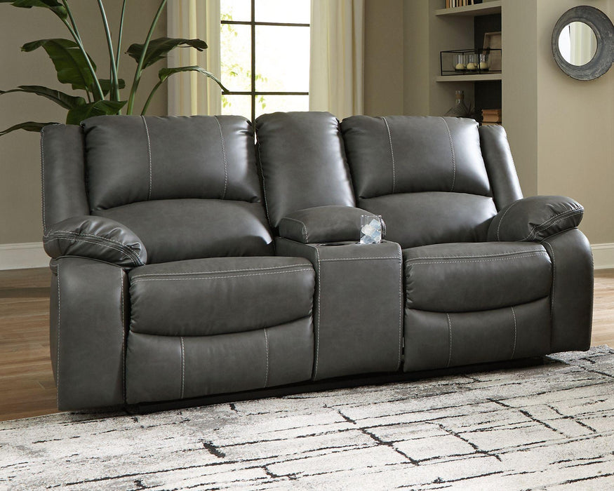 Calderwell - Dbl Rec Pwr Loveseat W/console