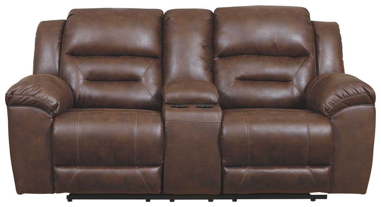 Stoneland - Dbl Rec Pwr Loveseat W/console