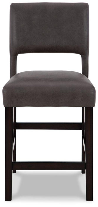 Leektree Gray/Brown Counter Height Bar Stool (Set of 2)