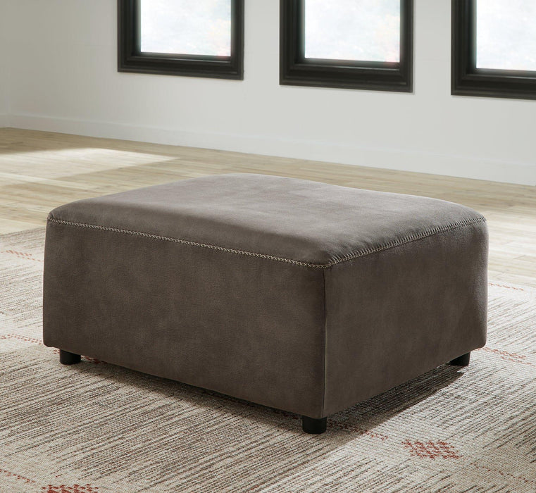 Allena Gunmetal Oversized Accent Ottoman