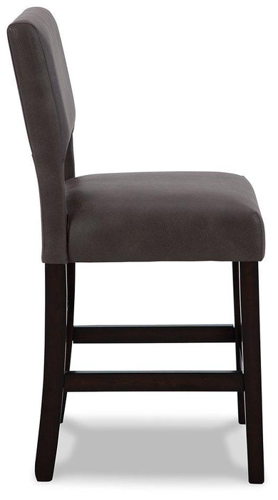 Leektree Gray/Brown Counter Height Bar Stool (Set of 2)