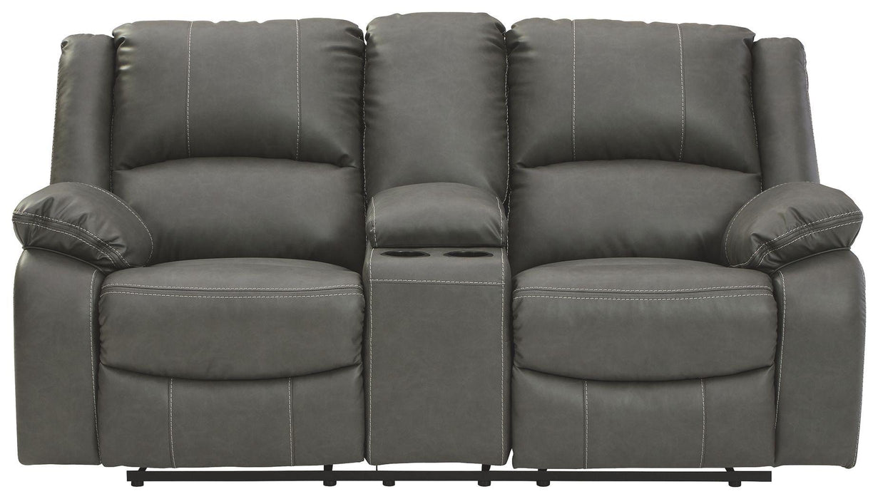 Calderwell - Dbl Rec Loveseat W/console