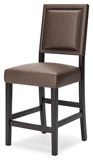 Benmara Brown/Dark Brown Counter Height Bar Stool