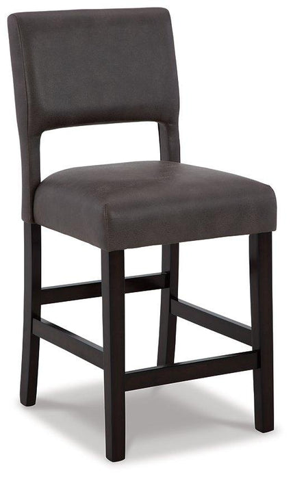 Leektree Gray/Brown Counter Height Bar Stool (Set of 2)