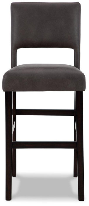 Leektree Gray/Brown Bar Height Bar Stool